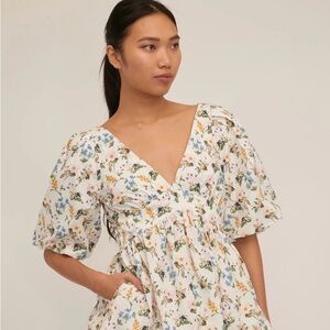 Marissa Webb Griffin Floral Puff Sleeve Top